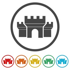 Vector castle icons set 