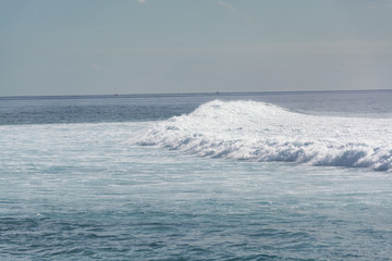 The coast of Atlantic ocean, ocean waves, winter on Tenerife, Canary