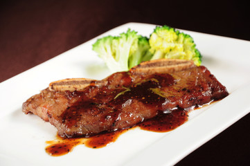 Pan-Fried Beef Steak with Black Pepper
