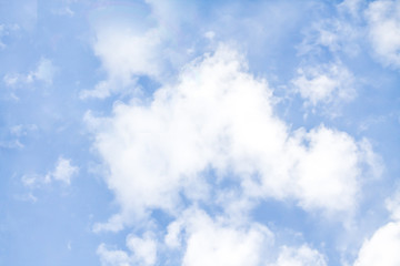 white clouds in the blue sky