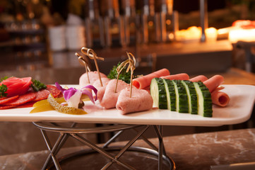 salami cold cut platter