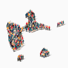 people map country Guadeloupe vector