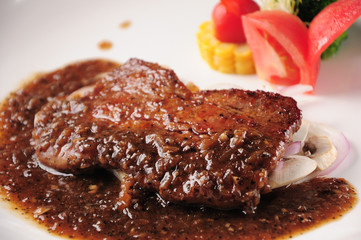 Black pepper steak