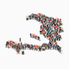 people map country Haiti vector