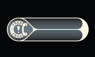 Vector double buttons for your text and free call icon