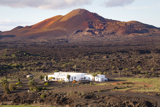 View of La Geria, the vinegrowing region of Lanzarote, Spain
