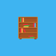 bookcase icon. flat design