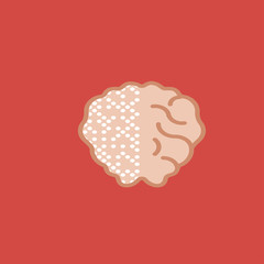brain icon. flat design