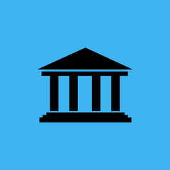 bank building icon. flat design