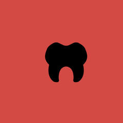 tooth icon. flat design