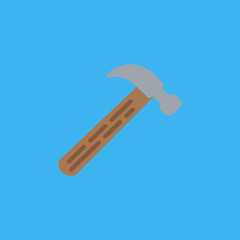 hammer icon. flat design