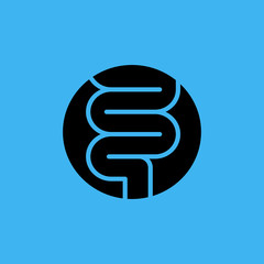 intestines icon. flat design