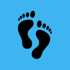 foot icon. flat design