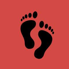 foot icon. flat design