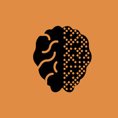brain icon. flat design