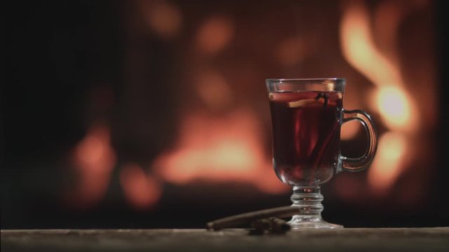 mulled wine fireplace