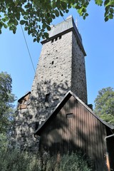 Fototapeta na wymiar Der Kaiserturm im Odenwald (Kaiserturm, a viewing tower in the Forest of Odes) 