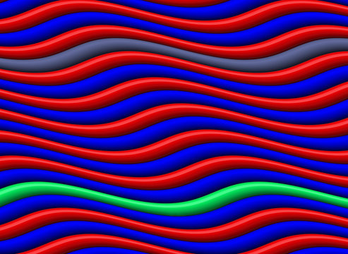Background with abstract curved color stripes