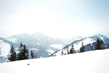 Fototapeta na wymiar Winter view from Hochries (2)
