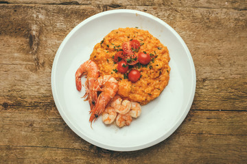 Shrimp risotto