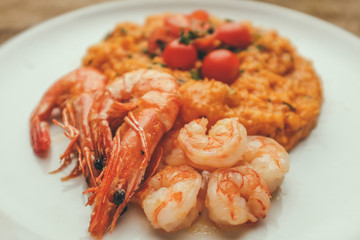 Shrimp risotto