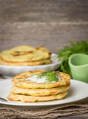 Fritters of zucchini.