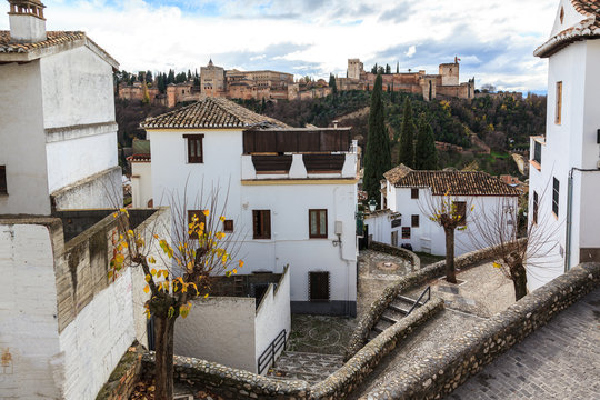 Corner Albaicin neighborhood in Granada.
