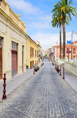 street of La Orotava, Tenerifesmall town, Spain