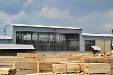 Wood timber factory production