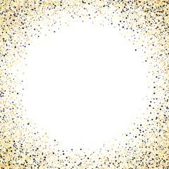 Gold glitter background.  frame