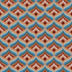Seamless background with elements of Florentine design Bargello,  vector - 131669747