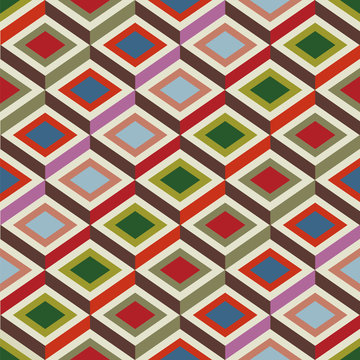 Seamless background with elements of Florentine design Bargello,  vector