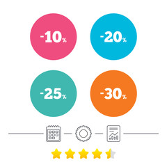 Sale discount icons. Special offer price signs.