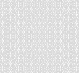 Seamless background. Japan style. Geometric hemp-leaf pattern. （和風背景、麻の葉模様）