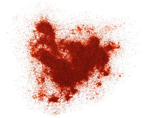  pepper powder isolated on white, with clipping path