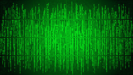 Abstract cyberspace with digital lines, binary code, matrix background with digits