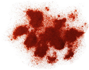  pepper powder isolated on white, with clipping path