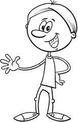 boy character coloring page