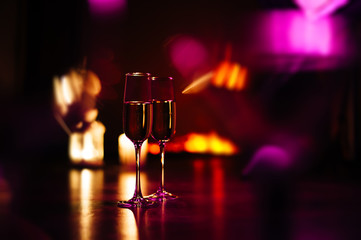 colorful alcohol drinks with splashes