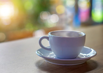 Coffee in the colorful background