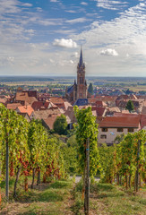 Obraz premium View of Dambach la Ville, Alsace, France