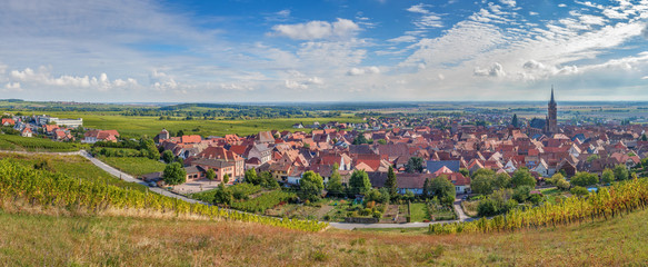 Panoramic view of  Dambach la Ville, Alsace, France