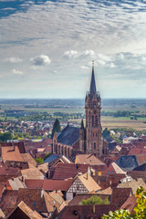 Fototapeta na wymiar View of Dambach la Ville, Alsace, France