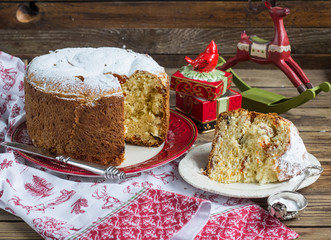 Traditional Christmas panettone