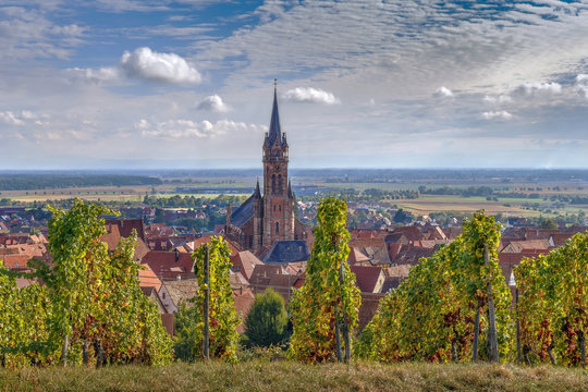 View of  Dambach la Ville, Alsace, France