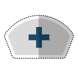 nurse hat uniform isolated icon vector illustration design