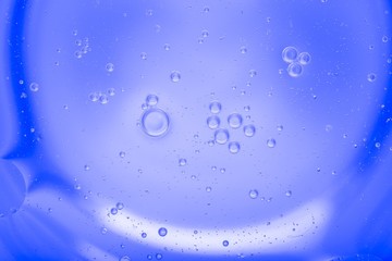 Oil droplets on water surface