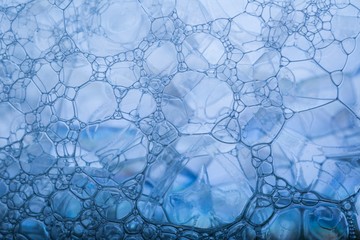 Soap foam macro abstract