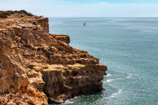 Algarve coast sand cliffs Portugal