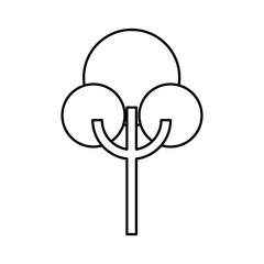 tree plant silhouette isolated icon vector illustration design